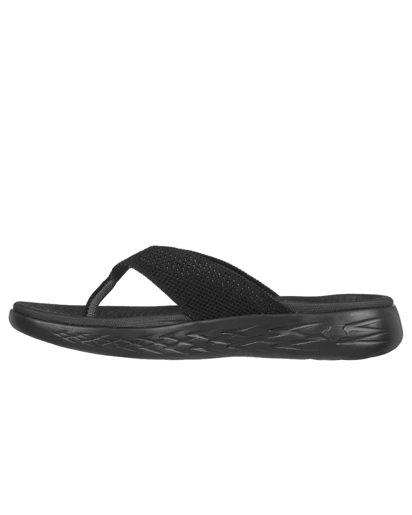 Womens Skechers On-The-Go 600 - Black Grey Left Side View Womens Skechers On-The-Go 600 - Black Grey Left Side View