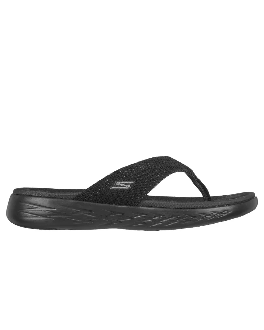 Womens Skechers On-The-Go 600 - Black Grey Right Side View Womens Skechers On-The-Go 600 - Black Grey Right Side View