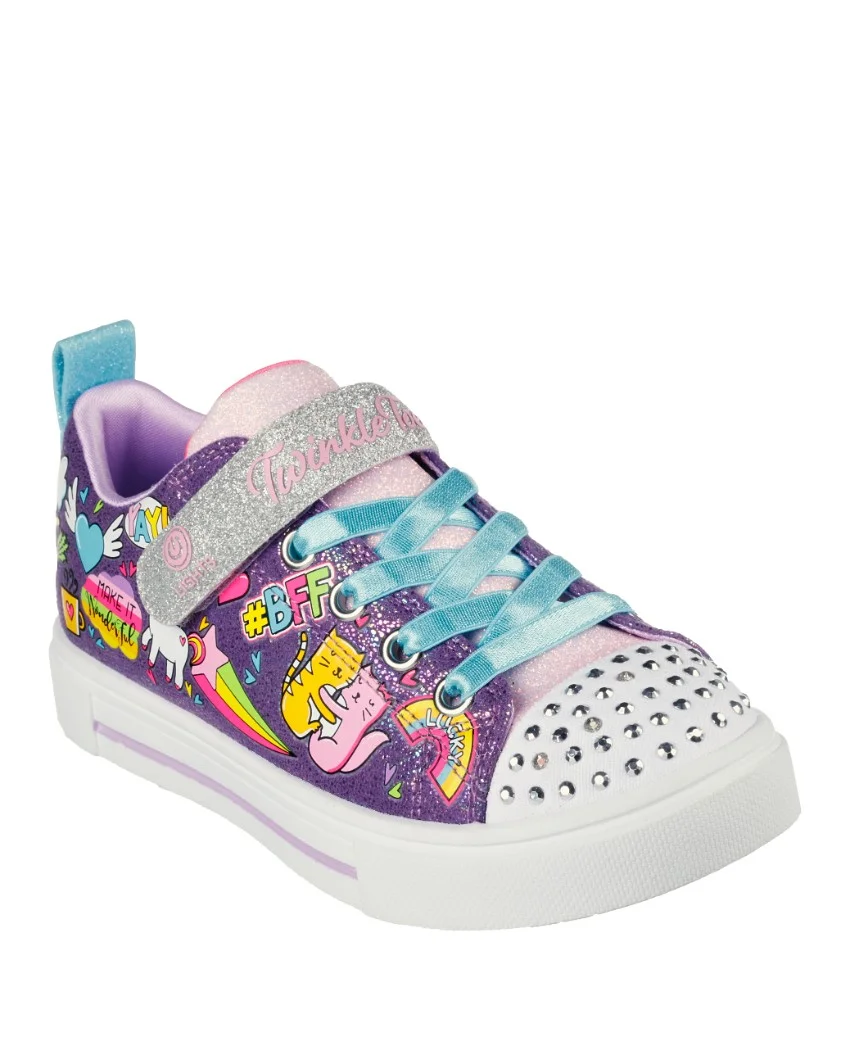 Infant Twinkle Toes Twinkle Sparks - BFF Magic PurpleMulti Angled View Infant Twinkle Toes Twinkle Sparks - BFF Magic PurpleMulti Angled View