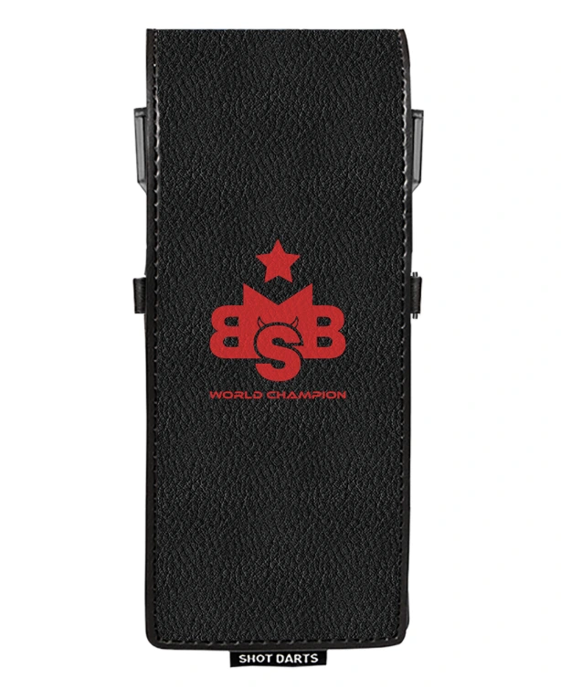 front angle of the black Drop In Darts Case front angle of the black Drop In Darts Case