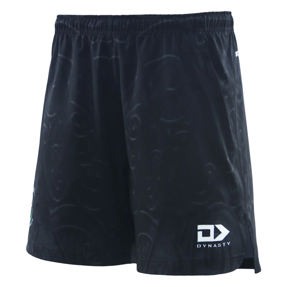 2025_NZ_MAORI_RUGBY_LEAGUE_MENS_GYM_SHORT_-_BLACK_NMSHM25001_left_45-jpg.webp NZ Maori 2025 Training Shorts Charcoal Front Left View