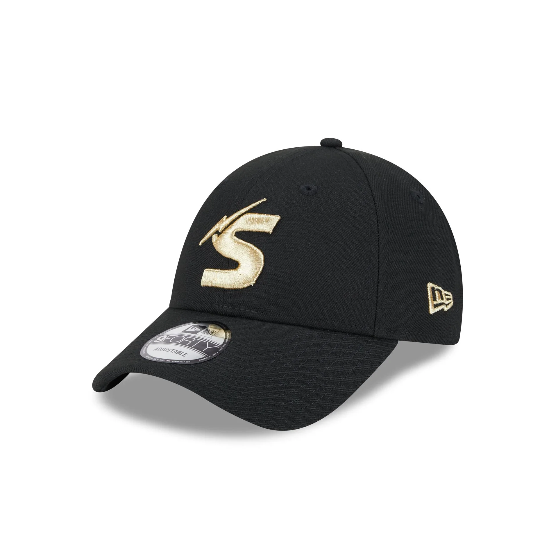 NRL Storm 940 Snapback Cap Black/Gold front right NRL Storm 940 Snapback Cap Black/Gold front right