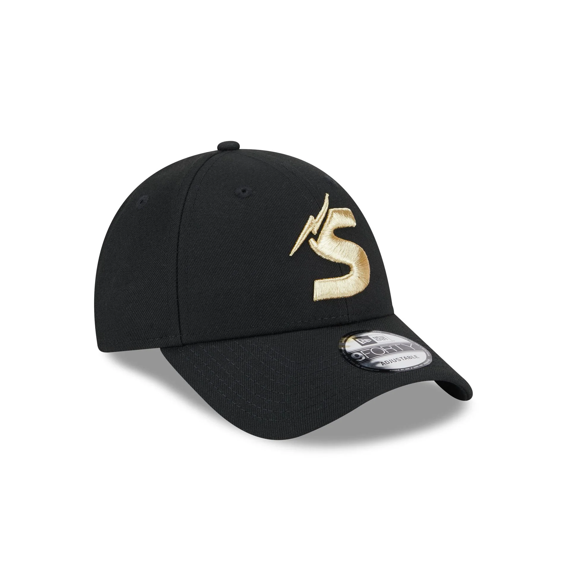 NRL Storm 940 Snapback Cap Black/Gold front left NRL Storm 940 Snapback Cap Black/Gold front left