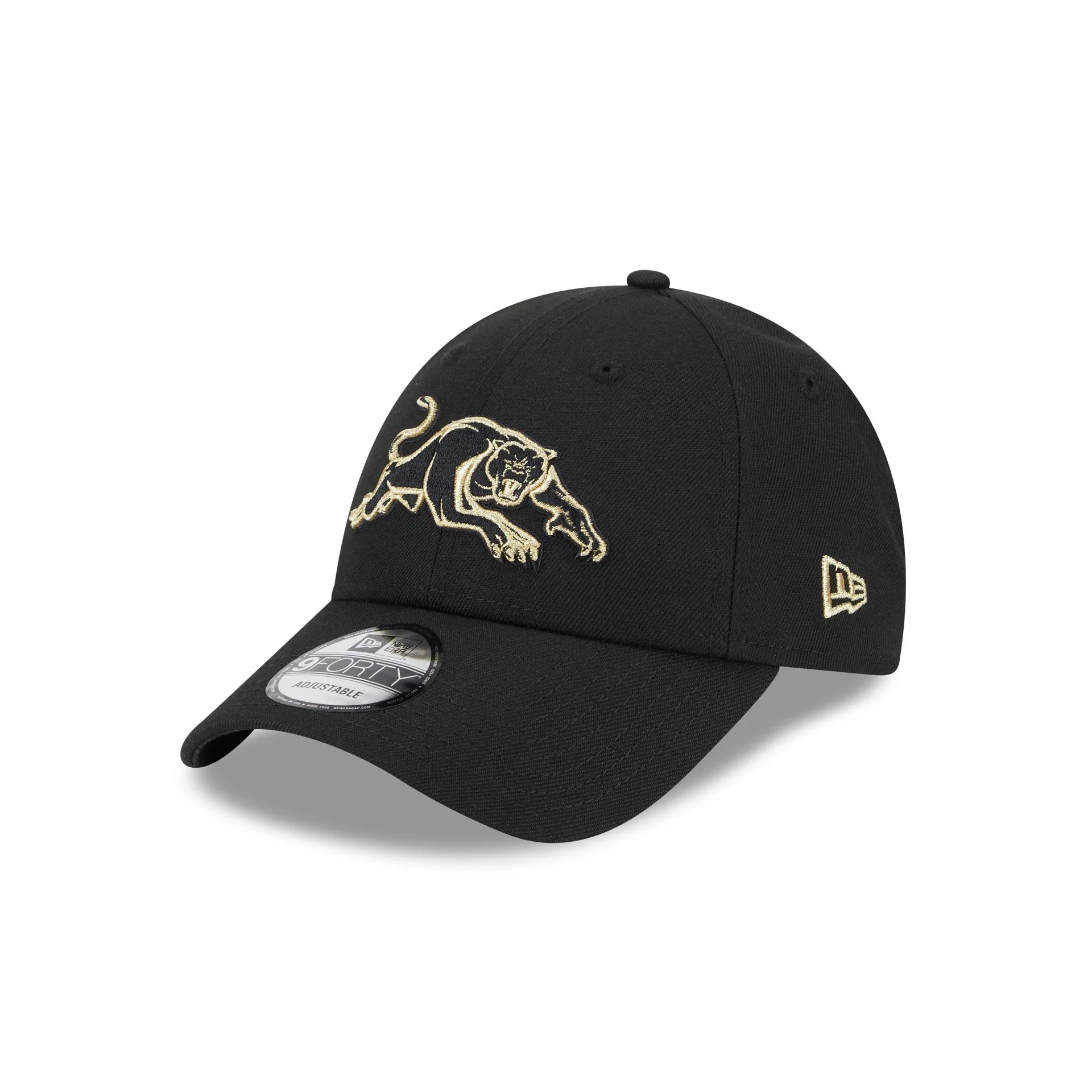 NRL Panthers 940 Snapback Cap Black/Gold front right NRL Panthers 940 Snapback Cap Black/Gold front right