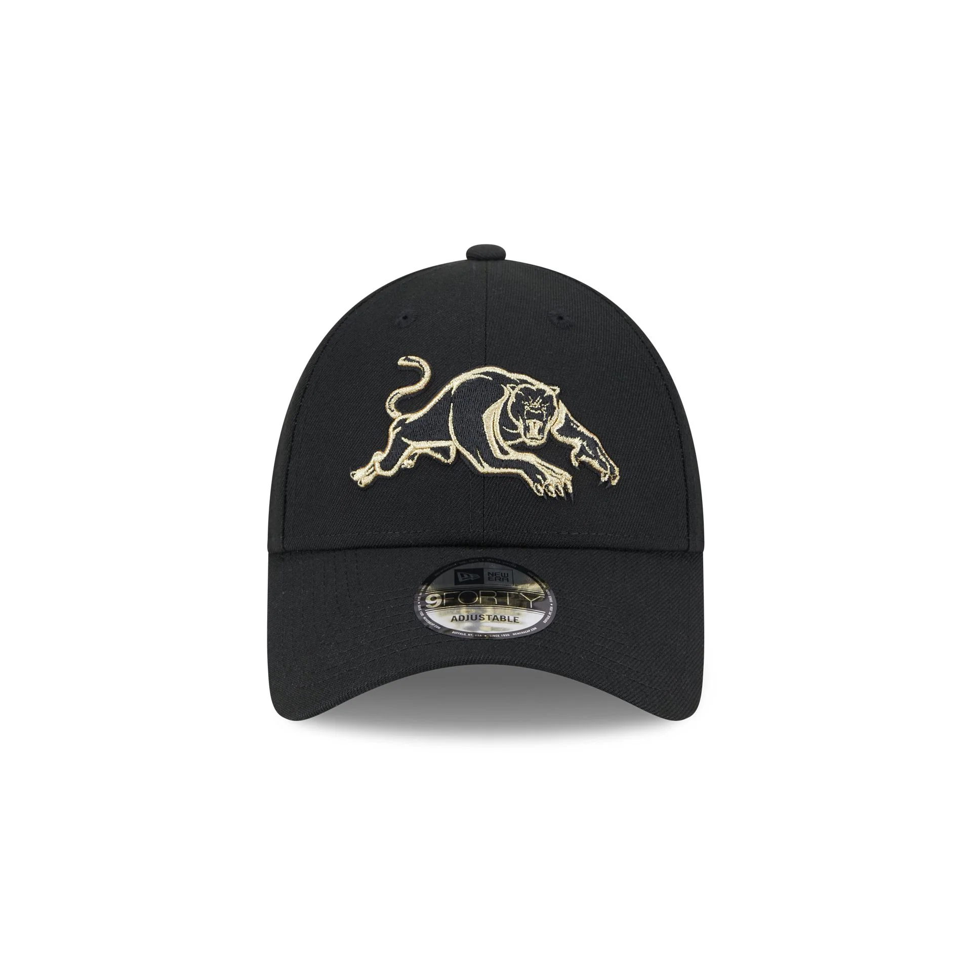 NRL Panthers 940 Snapback Cap Black/Gold front NRL Panthers 940 Snapback Cap Black/Gold front