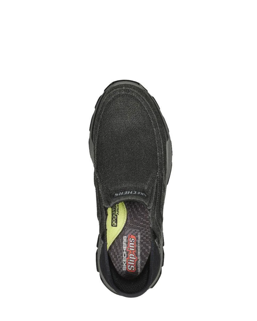 204809_blk_03.webp Mens Skechers Respected-Holmgren Black Top View