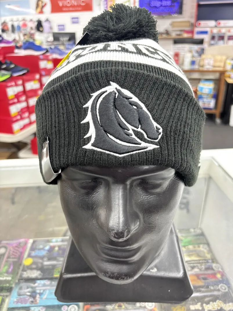 Broncos-Beanie-Black-White-Front.webp Broncos Beanie Black White Front