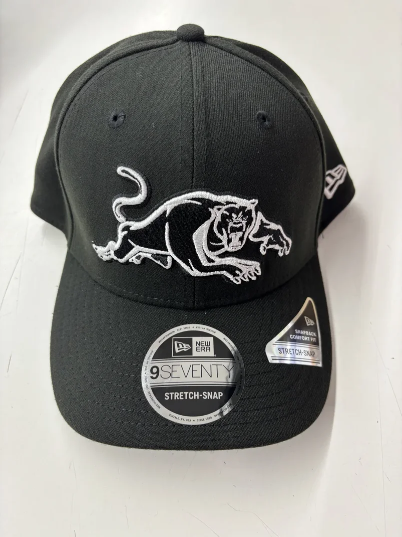 NRL-Panthers-970SS-Snapback-Cap-Black-White-Front.webp NRL Panthers 970SS Snapback Cap Black White Front View
