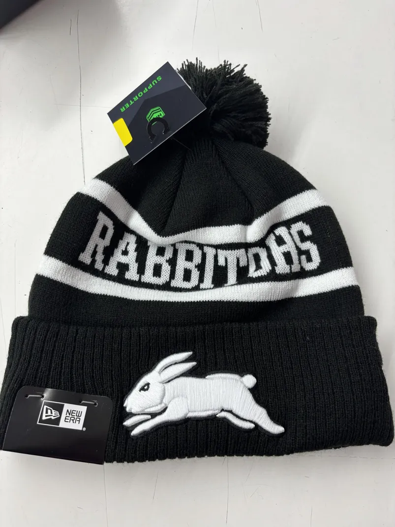 Rabbitohs-Beanie-Black-White-Flat-Front.webp Rabbitohs Beanie Black White Flat Front