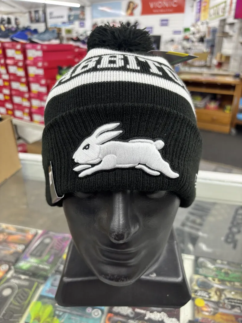 Rabbitohs-Beanie-Black-White-Front.webp Rabbitohs Beanie Black White Front