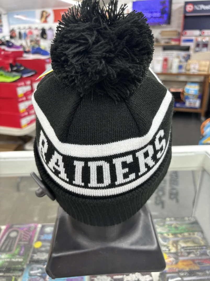 Raiders-Beanie-Black-White-Back.webp Raiders Beanie Black White Back