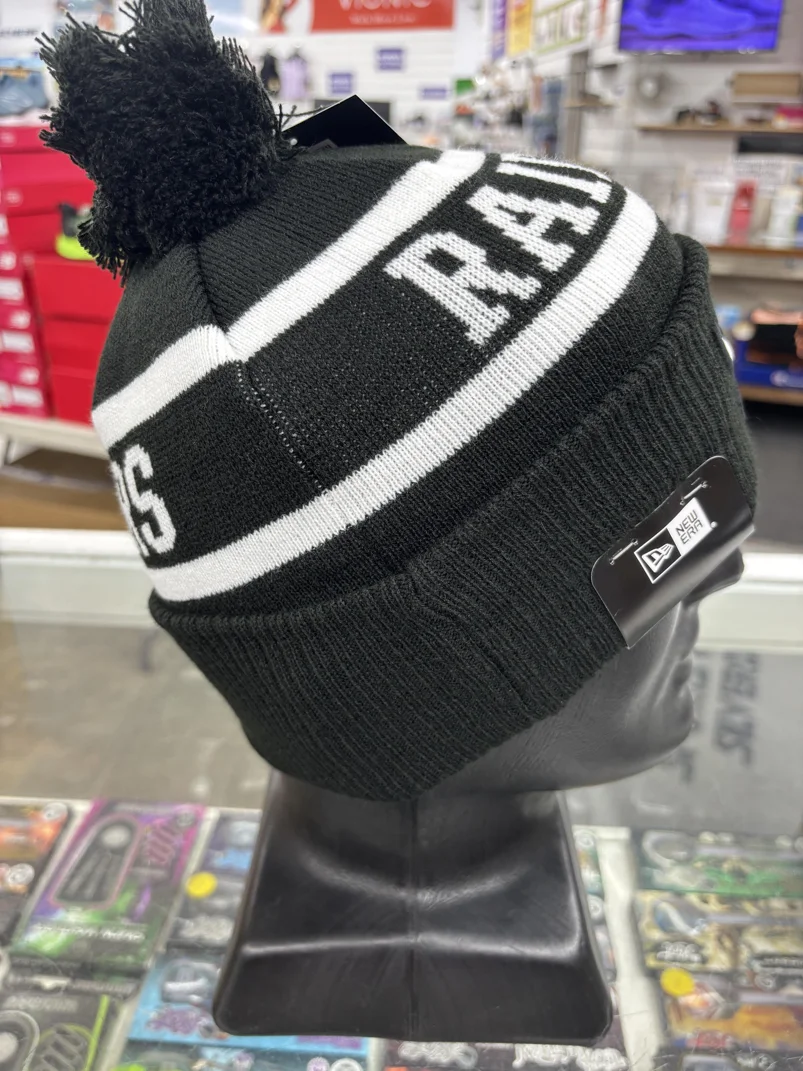 Raiders-Beanie-Black-White-Right.webp Raiders Beanie Black White Right