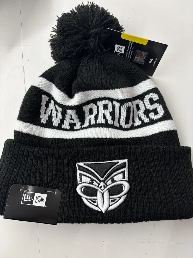 Warriors-Beanie-Black-White-Flat-Front.webp