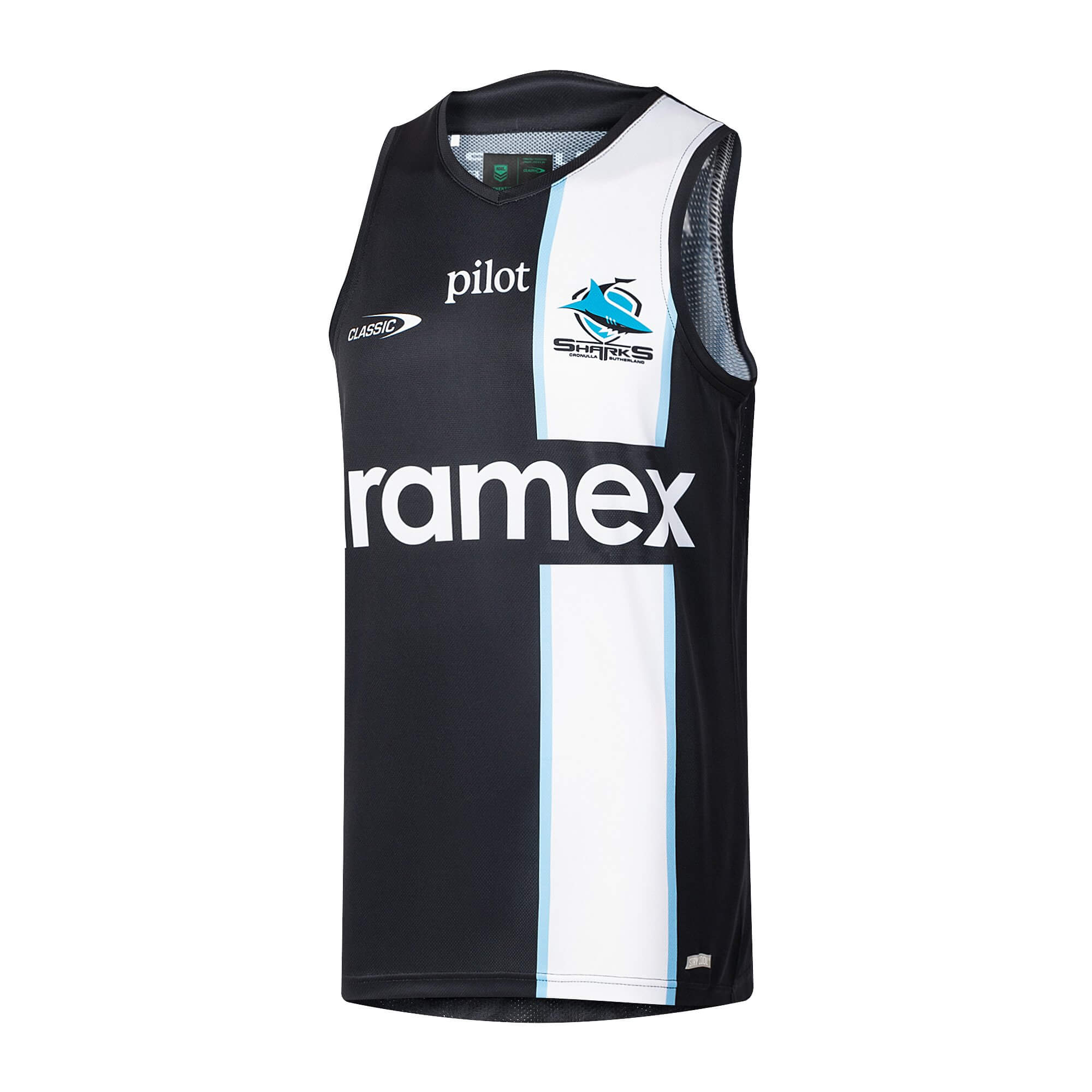 NRL Sharks 2026 Pro Training Singlet - Away Front Right