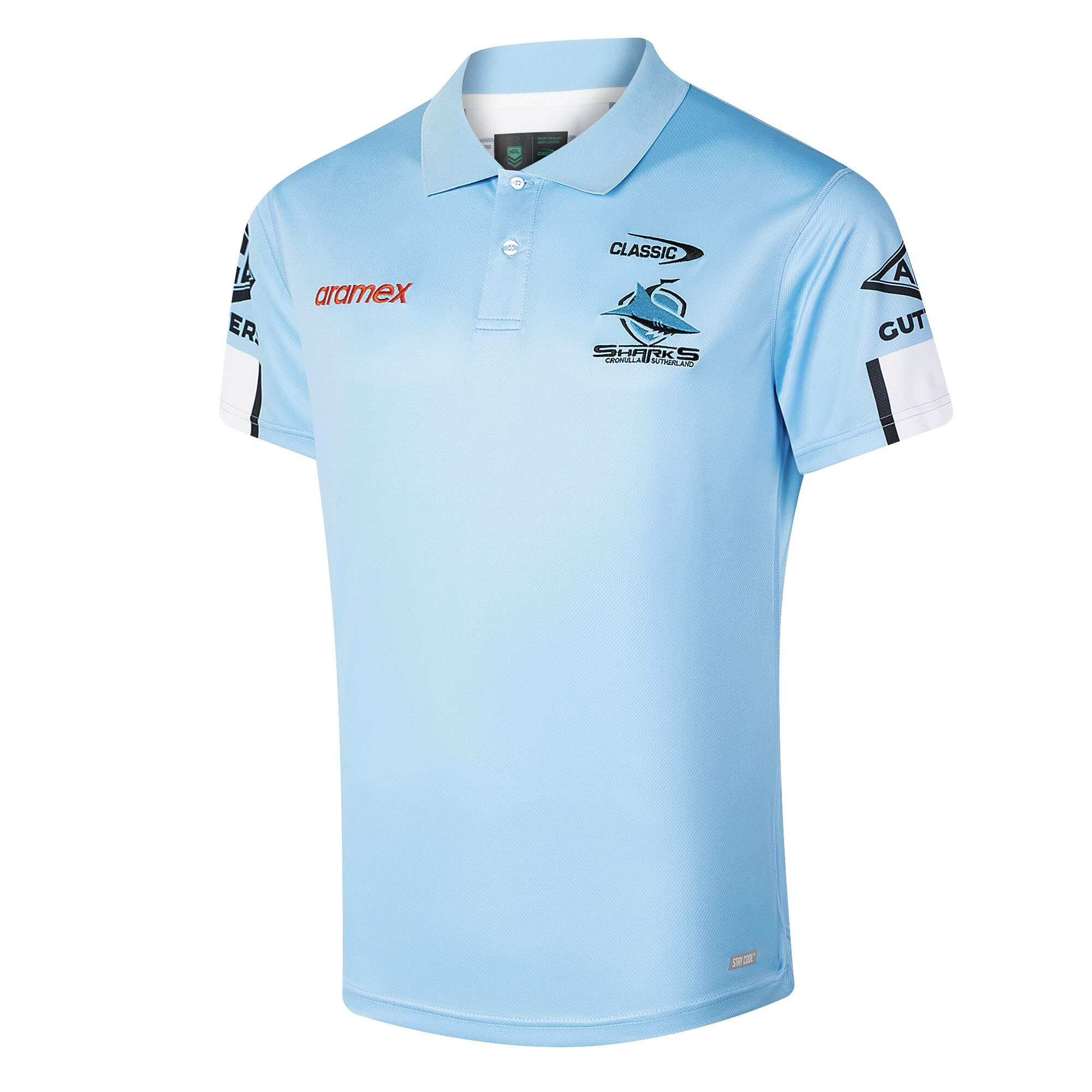 NRL Sharks 2026 Players Polo Front Right