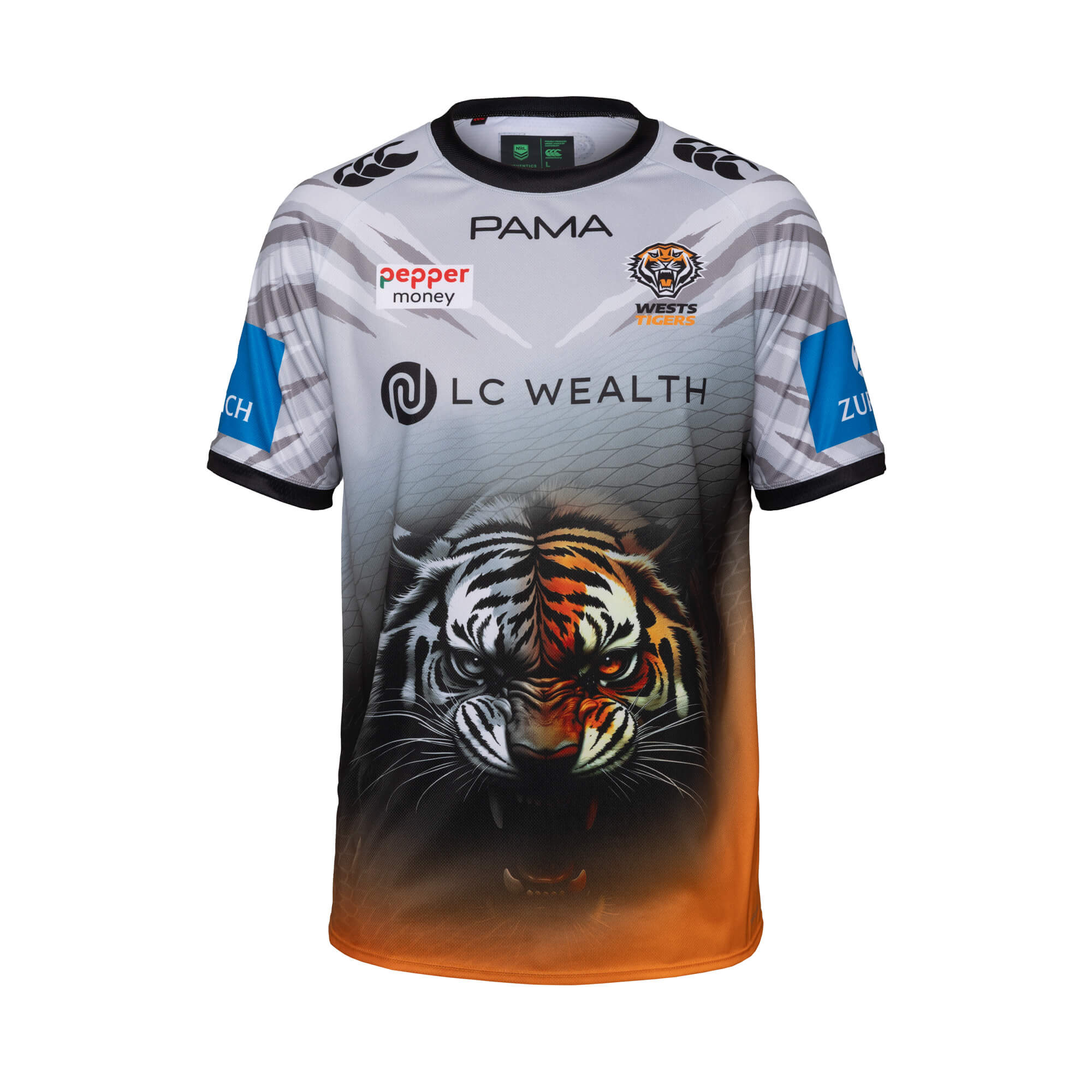 NRL West Tigers 2026 Training Tee Front