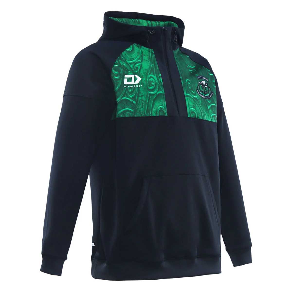 NZ Maori 2025 QTR Zip Hoodie Front Left View