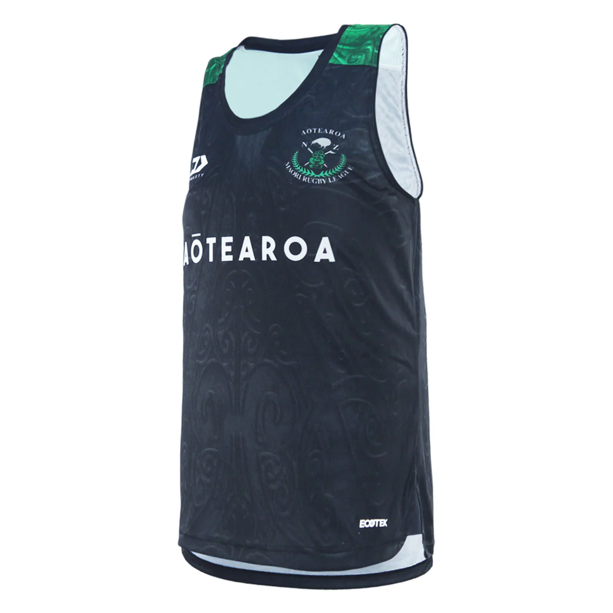 NZ Maori 2025 Training Singlet Front Right View
