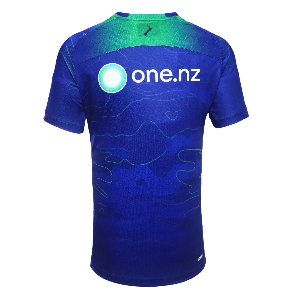 2024-New-Zealand-Warriors-Mens-Training-Tee-Royal_NWTEM24501_back.webp Back view of 2024 New Zealand Warriors men's training tee in royal blue