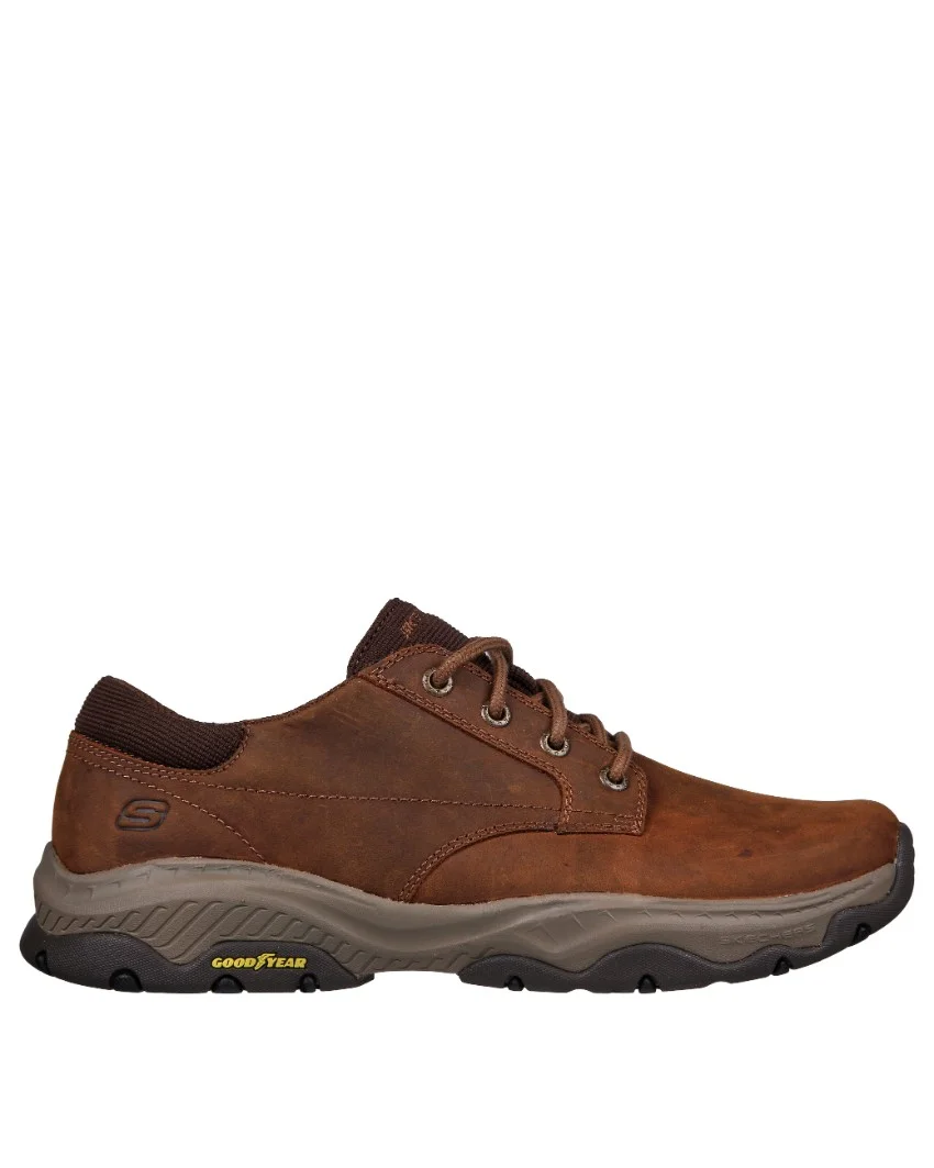 Mens-Skechers-Fenzo-Dark-Brown-Side.webp