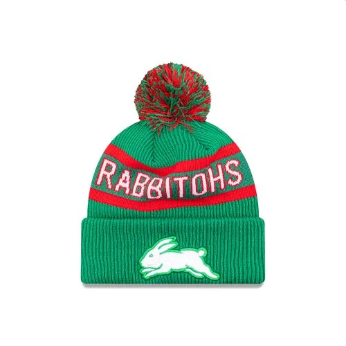 NRL-Rabbitohs-New-Era-Pom-Pom-Beanie-Front-View.webp Rabbitohs New Era Pom Pom Beanie Front View