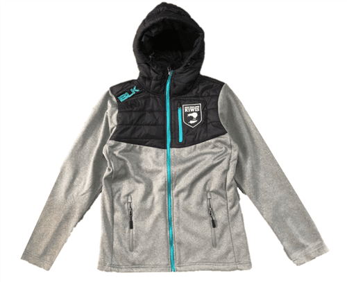 NZ KIWIS PADDED JACKET BLACK/GREY