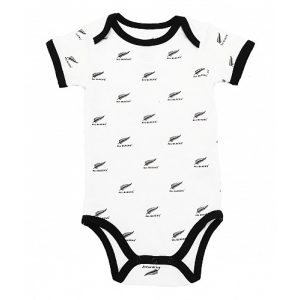 All Blacks Bodysuit-Multi Logo White