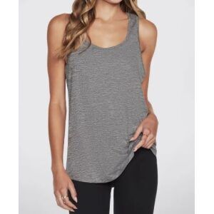 Womens Skechers Go Dri Swift Tunic Tank Charcoal