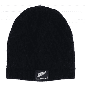 All Blacks Cable Knit Fashion Beanie