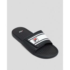 Mens Fila Atrani Slide- BlackRedWhite