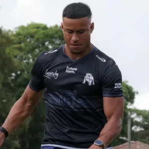 NRL Bulldogs 2024 Captains Run Tee -Grey