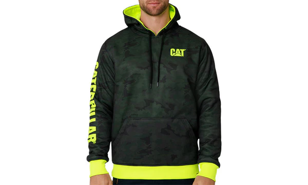 yellow cat reversed hoodie front yellow cat reversed hoodie front view