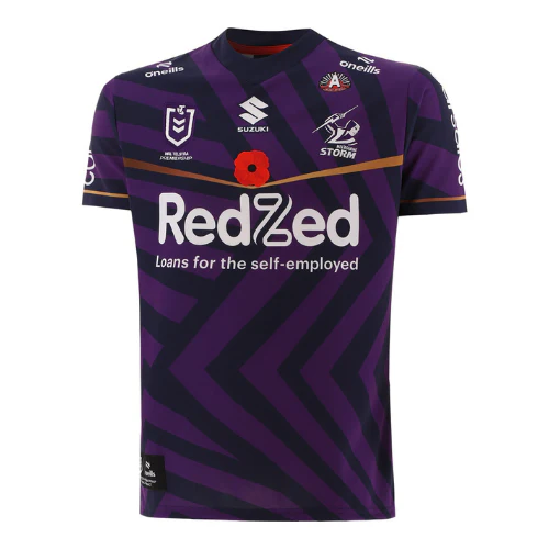 Storm ANZAC Jersey Front View Storm ANZAC Jersey Front View