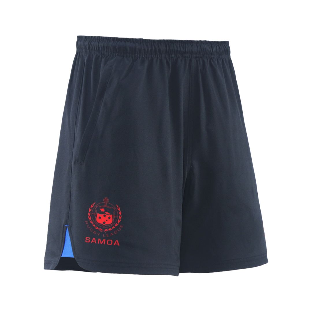 1-4.jpg Samoa Rugby League Gym Shorts Black Left view