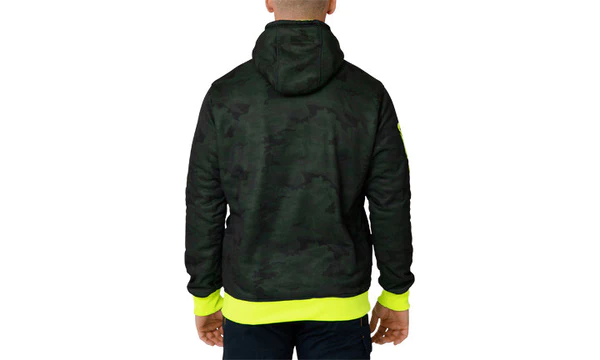 yellow cat reversed hoodie back yellow cat reversed hoodie back view