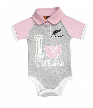 I LOVE THE ALL BLACKS PINK BODYSUIT
