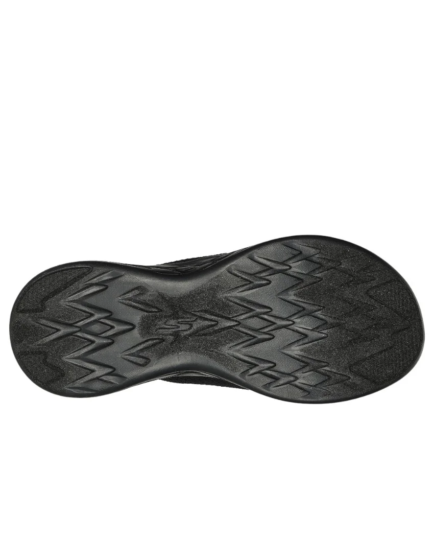 Womens Skechers On-The-Go 600 - Black Grey Bottom View Womens Skechers On-The-Go 600 - Black Grey Bottom View
