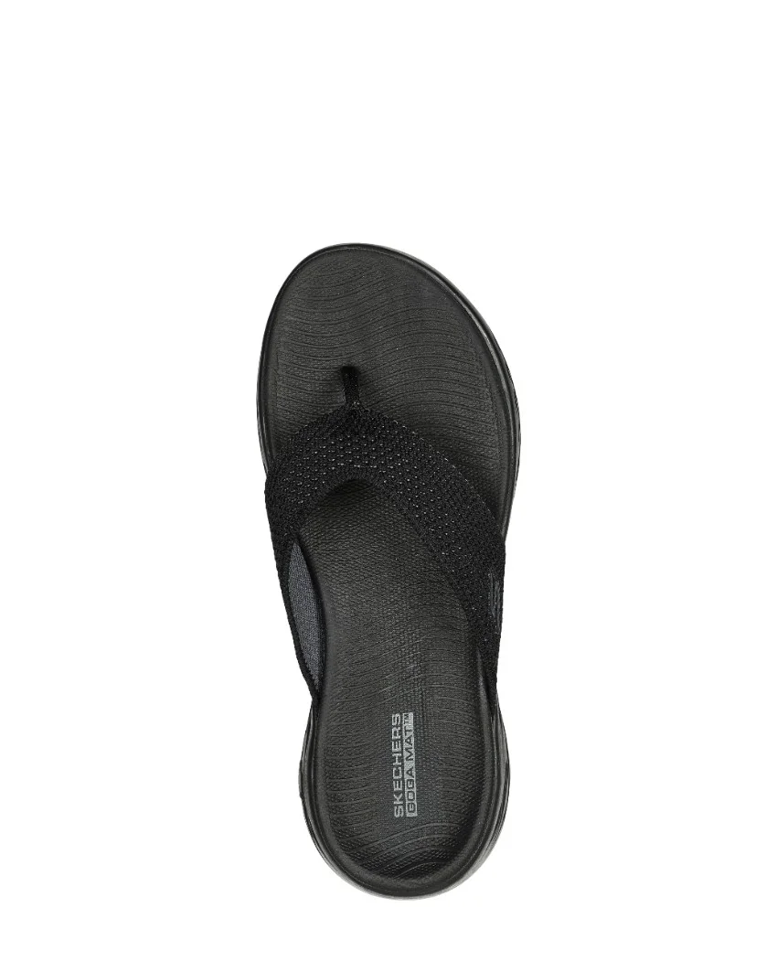 Womens Skechers On-The-Go 600 - Black Grey Top View Womens Skechers On-The-Go 600 - Black Grey Top View