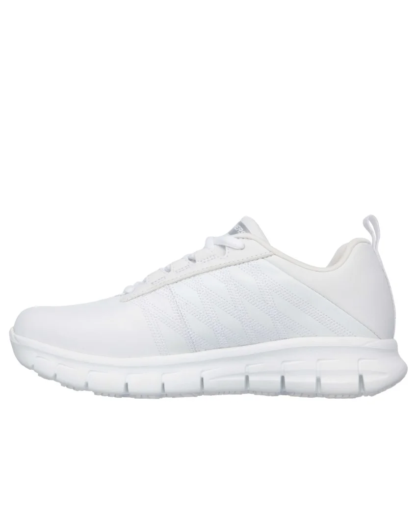 Sure-Track-Erath-White-4.webp outside view of Sure Track Erath White, showcasing the unique pattern, sole design, and slip-resistant features