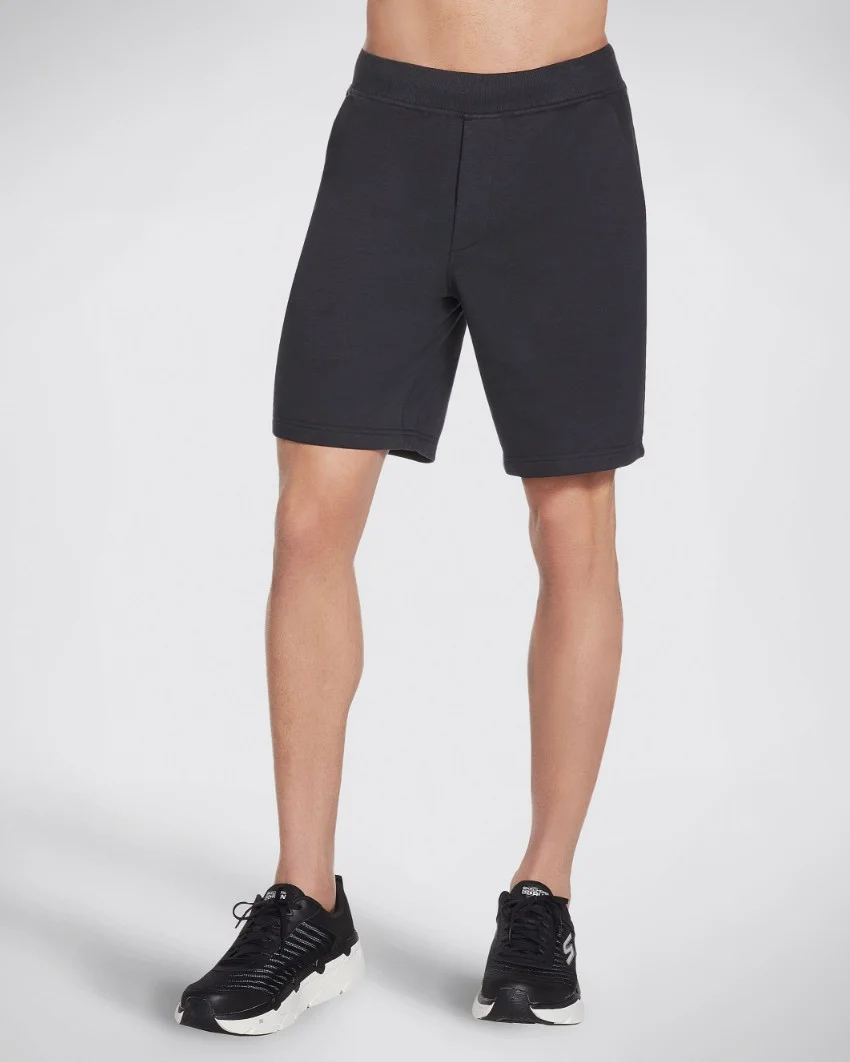 Skechers Men's Explorer 9" Shorts Black Front Skechers Men's Explorer 9" Shorts Black Front