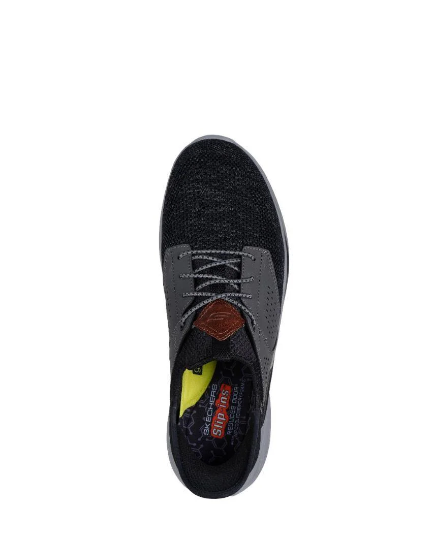 210889_bkgy_03.webp Mens Skechers Slade-Caster Black Grey Top View